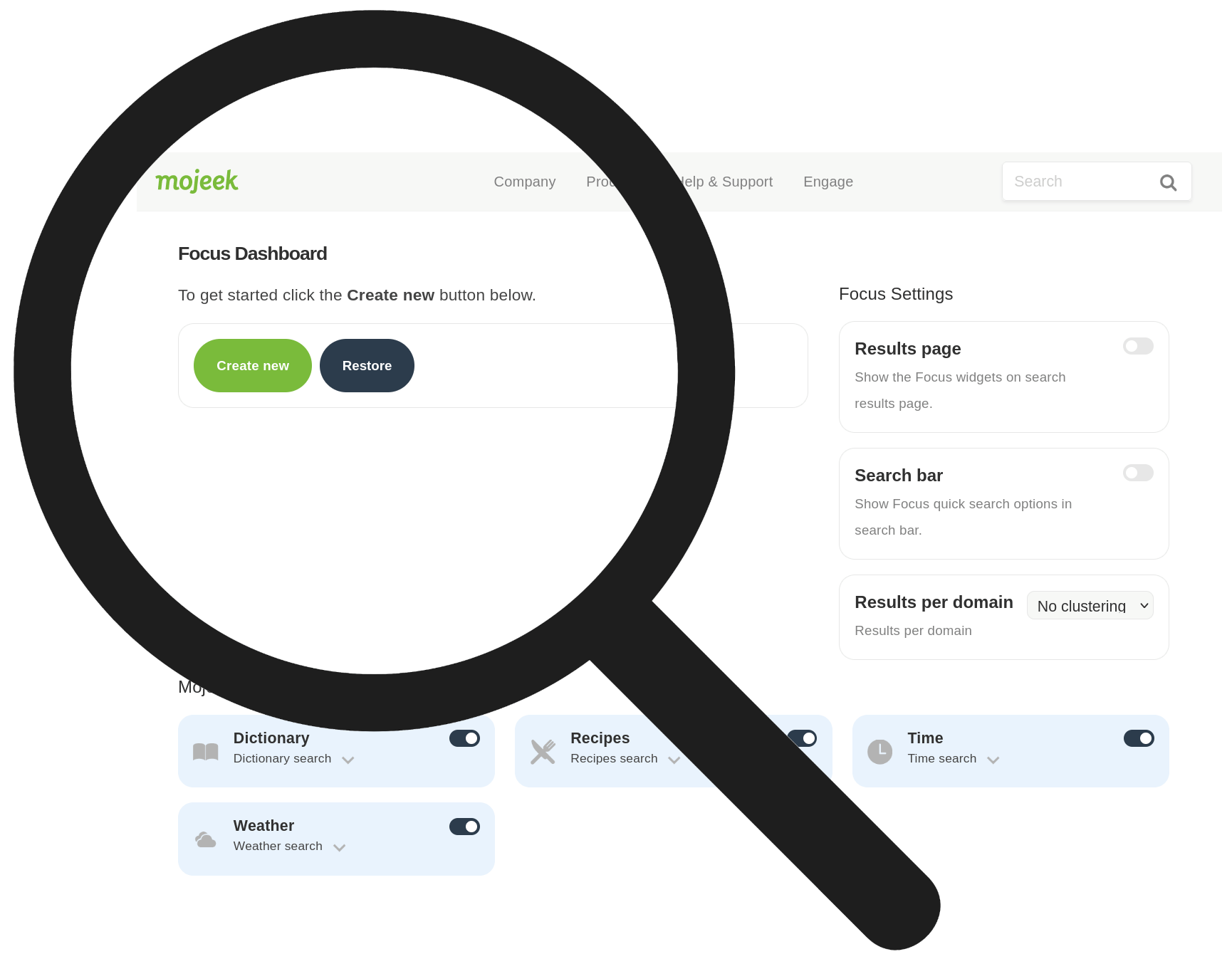 Mojeek personal search engine